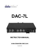 Datavideo DAC-7L Instruction Manual preview
