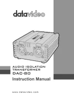 Предварительный просмотр 1 страницы Datavideo DAC-80 Instruction Manual