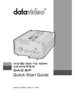 Datavideo DAC-8P Quick Start Manual предпросмотр