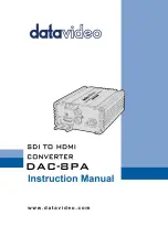 Предварительный просмотр 1 страницы Datavideo DAC-8PA Instruction Manual