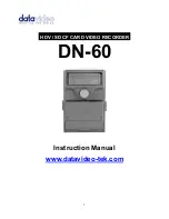 Preview for 1 page of Datavideo DN-60 Instruction Manual