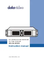 Datavideo DVS-100 Instruction Manual preview