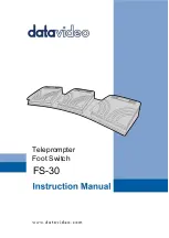 Datavideo FS-30 Instruction Manual preview