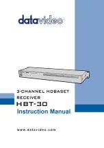 Предварительный просмотр 1 страницы Datavideo HBT-30 Instruction Manual