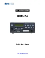 Preview for 1 page of Datavideo HDR-100 Quich Start Manual