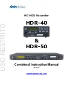 Datavideo HDR-40 Instruction Manual preview
