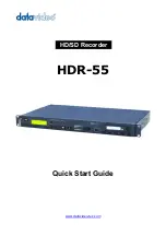 Datavideo HDR-55 Quick Start Manual preview