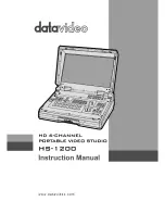 Datavideo HS-1200 Instruction Manual preview