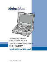 Preview for 1 page of Datavideo HS-1600T Instruction Manual