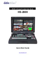 Предварительный просмотр 1 страницы Datavideo HS-2800 Quick Start Manual