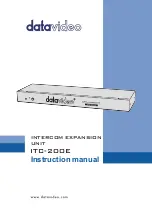 Datavideo ITC-200E Instruction Manual preview