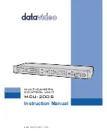 Datavideo MCU-200S Instruction Manual preview