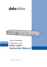 Preview for 1 page of Datavideo MCU-400 Instruction Manual