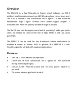 Preview for 3 page of Datavideo MMS-10 Instruction Manual