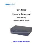 Datavideo MP-1000 User Manual preview