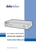 Datavideo NVD-30 MARK II Instruction Manual предпросмотр