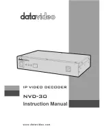 Datavideo NVD-30 Instruction Manual предпросмотр