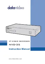 Предварительный просмотр 1 страницы Datavideo NVD-35 Instruction Manual