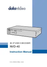 Datavideo NVD-40 Instruction Manual предпросмотр