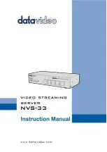 Datavideo NVS-33 Instruction Manual preview