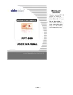 Datavideo PPT-100 User Manual preview