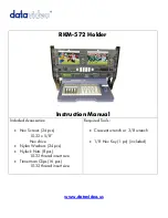 Preview for 1 page of Datavideo RKM-572 Instruction Manual
