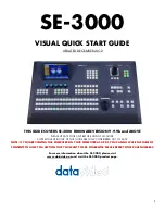 Datavideo SE-3000 Visual Quickstart Manual предпросмотр