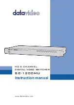 Datavideo SEB-1200 Instruction Manual preview