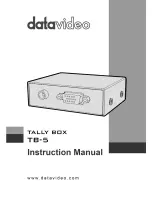 Datavideo TB-5 Instruction Manual preview