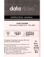 Datavideo TBC-4000 User Manual preview