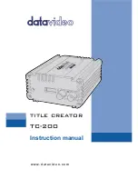 Предварительный просмотр 1 страницы Datavideo TC-200 Instruction Manual