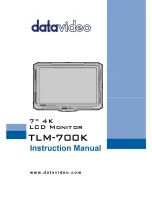 Datavideo TLM-700K Instruction Manual preview