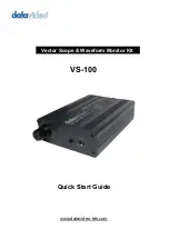 Preview for 1 page of Datavideo VS-100 Quick Start Manual