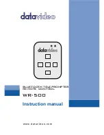 Preview for 1 page of Datavideo WR-500 Instruction Manual