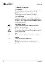 Preview for 4 page of Datcon DT1010 Series Operating Instructions Manual