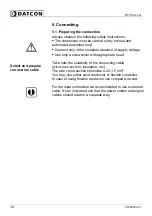 Preview for 12 page of Datcon DT1010 Series Operating Instructions Manual