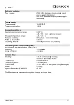 Preview for 37 page of Datcon DT1010 Series Operating Instructions Manual