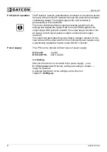 Предварительный просмотр 8 страницы Datcon DT1012 IP Operating Instructions Manual