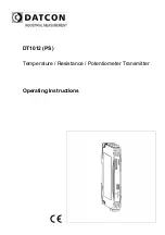 Предварительный просмотр 1 страницы Datcon DT1012 Operating Instructions Manual