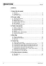 Предварительный просмотр 2 страницы Datcon DT1012 Operating Instructions Manual