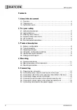 Preview for 2 page of Datcon DT1102 (PS) Operating Instructions Manual