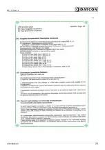 Preview for 23 page of Datcon DT1315 Series Operating Instructions Manual