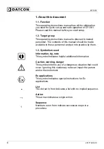 Preview for 4 page of Datcon DT1361 Operating Instructions Manual