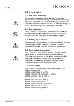 Preview for 5 page of Datcon DT1361 Operating Instructions Manual