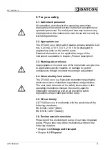 Предварительный просмотр 5 страницы Datcon DT1400 Series Operating Instructions Manual