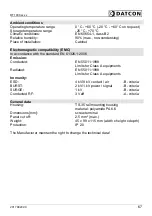 Preview for 67 page of Datcon DT1400 Series Operating Instructions Manual