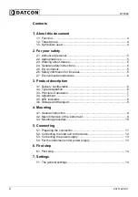 Preview for 2 page of Datcon DT2500 Series Operating Manual