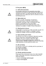 Preview for 5 page of Datcon DT4120 Series Operating Instructions Manual