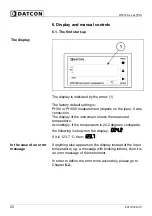 Preview for 20 page of Datcon DT4120 Series Operating Instructions Manual