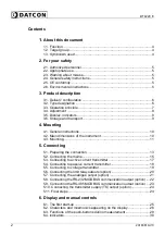 Предварительный просмотр 2 страницы Datcon DT4220 E Series Operating Instructions Manual